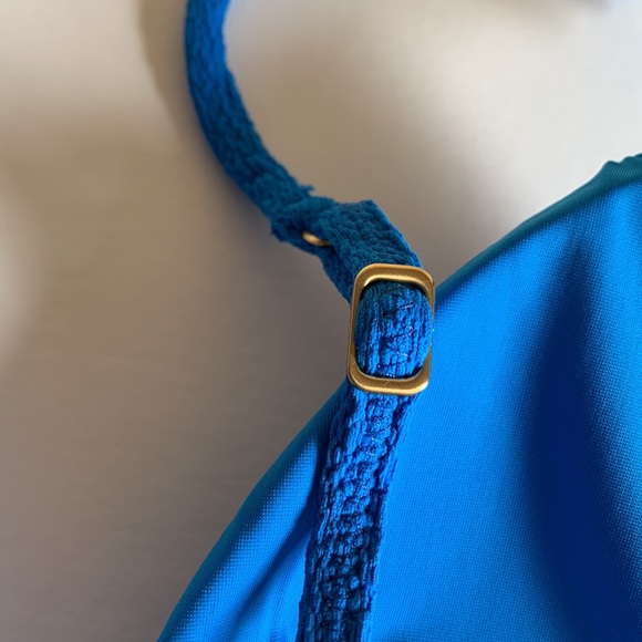 Vix Firenze Beads Parallel Triangle Bikini Top in Blue Ocean - Picture 8 of 9